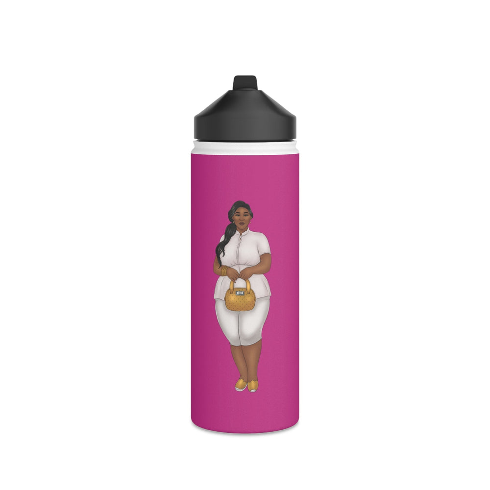 Nicole Stainless Steel Water Bottle Mug Printify 18oz White 