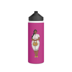 Nicole Stainless Steel Water Bottle Mug Printify 18oz White 