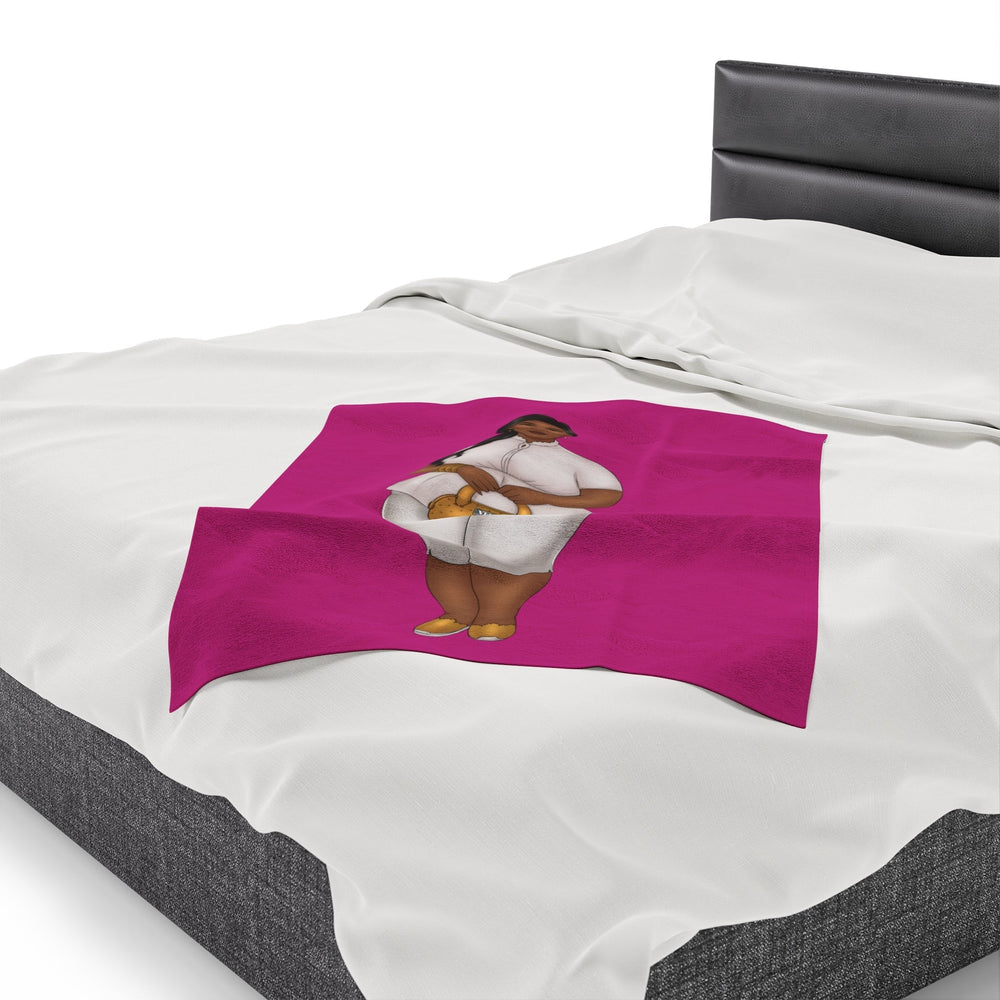 Nicole Velveteen Plush Blanket All Over Prints Printify 