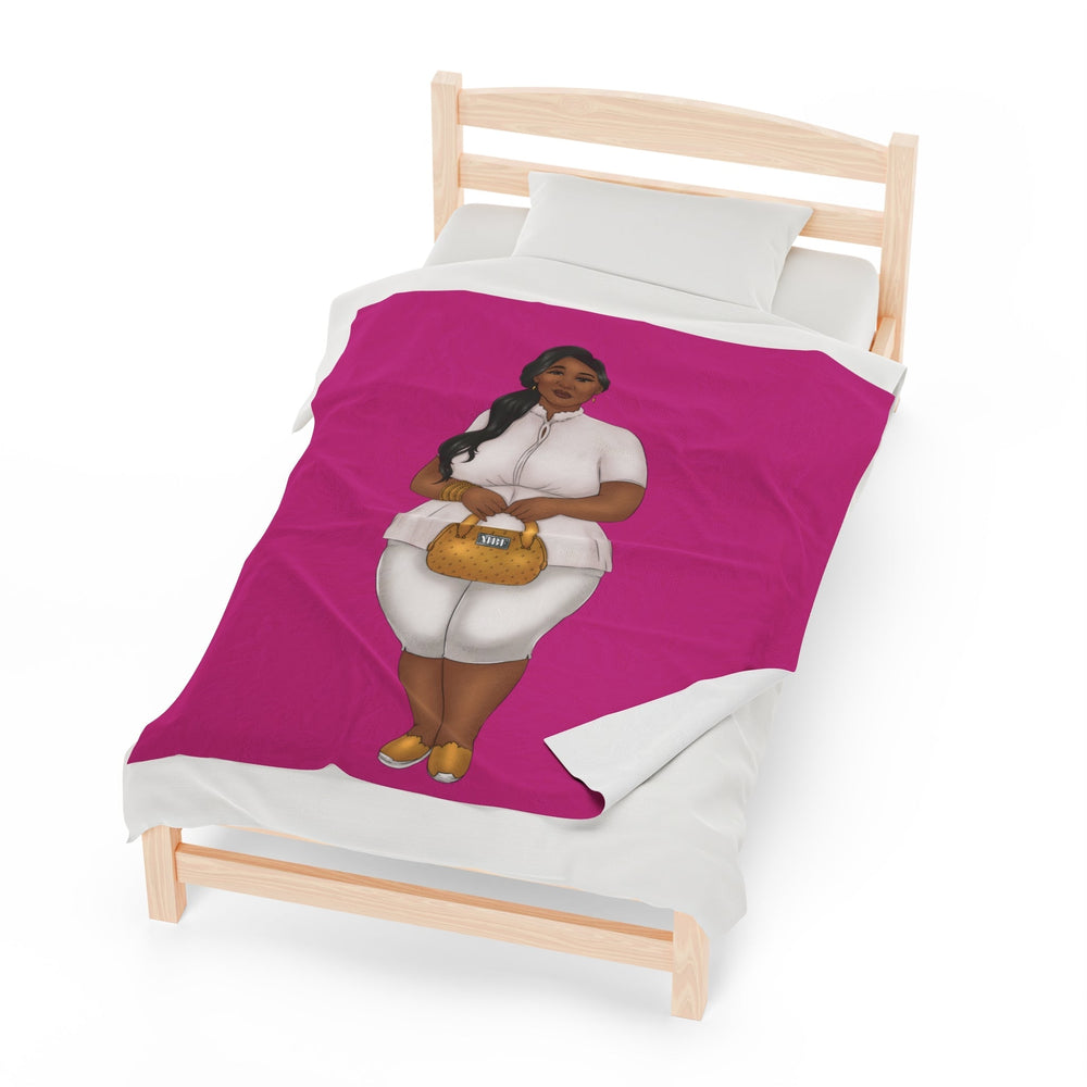 Nicole Velveteen Plush Blanket All Over Prints Printify 