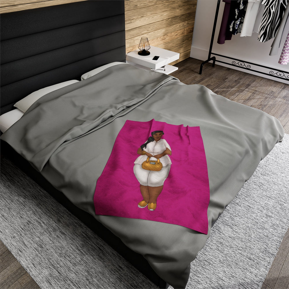 Nicole Velveteen Plush Blanket All Over Prints Printify 