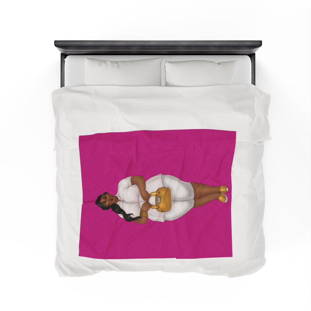Nicole Velveteen Plush Blanket All Over Prints Printify 