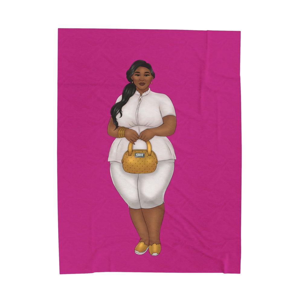 Nicole Velveteen Plush Blanket All Over Prints Printify 60" × 80" 