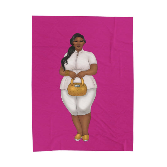 Nicole Velveteen Plush Blanket All Over Prints Printify 60" × 80" 