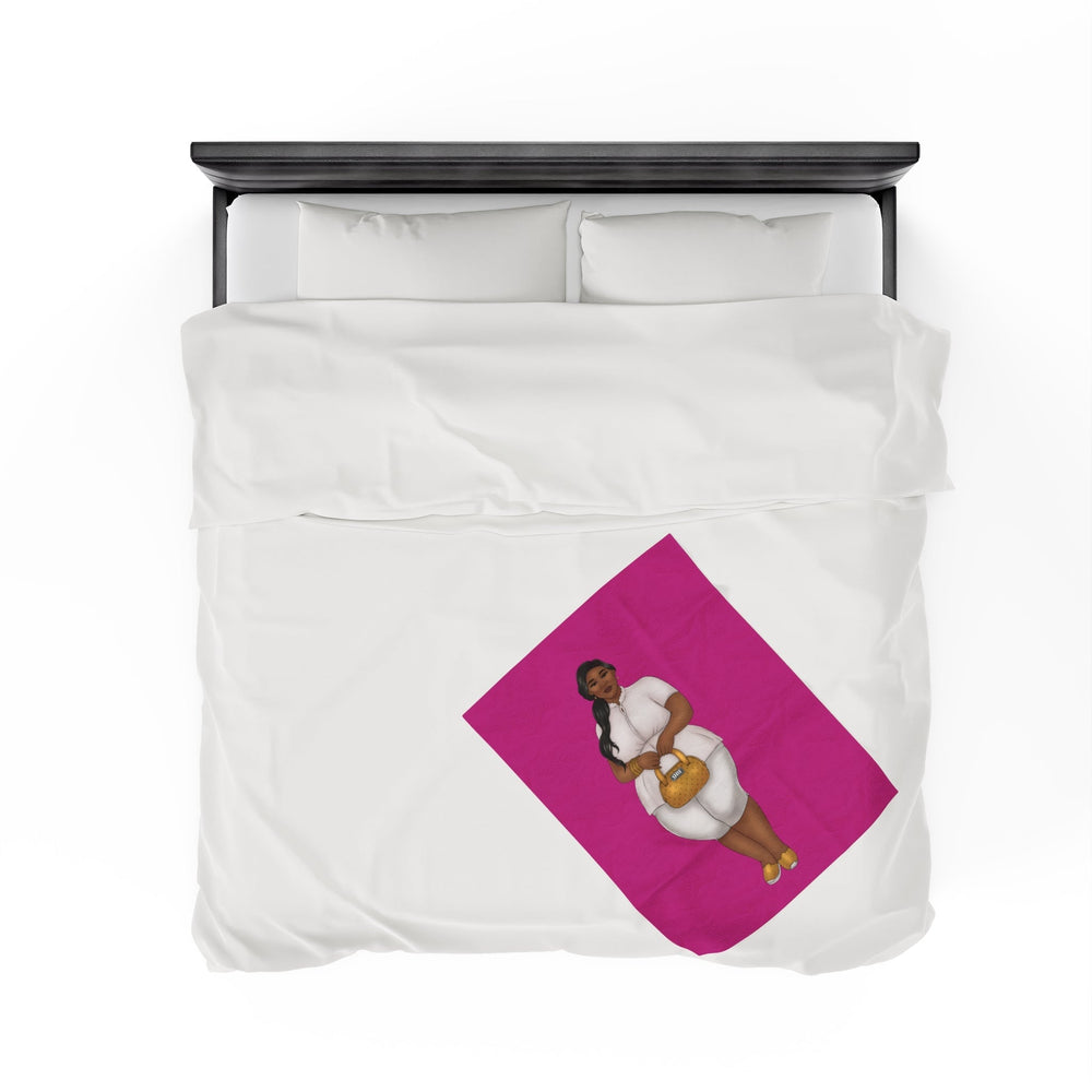 Nicole Velveteen Plush Blanket All Over Prints Printify 