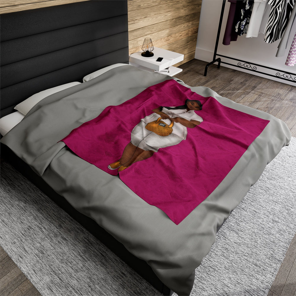 Nicole Velveteen Plush Blanket All Over Prints Printify 