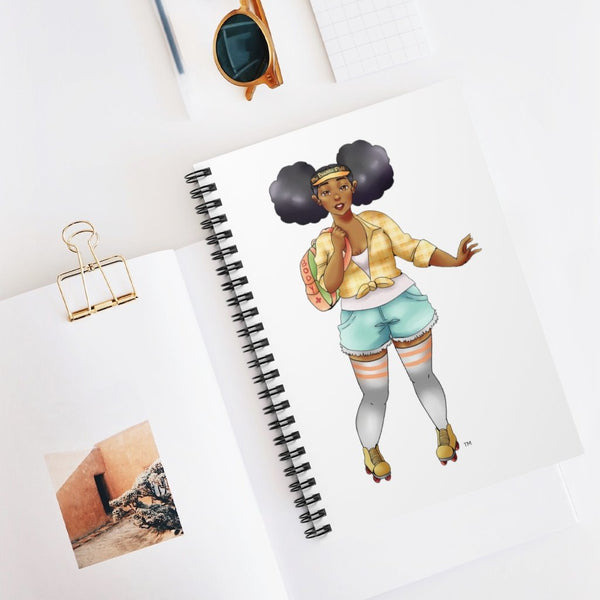 Retro Skater Small Spiral Notebook - Ruled Line Paper products Printify 