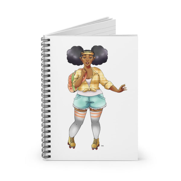 Retro Skater Small Spiral Notebook - Ruled Line Paper products Printify 