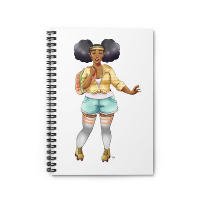 Retro Skater Small Spiral Notebook - Ruled Line Paper products Printify Spiral Notebook 