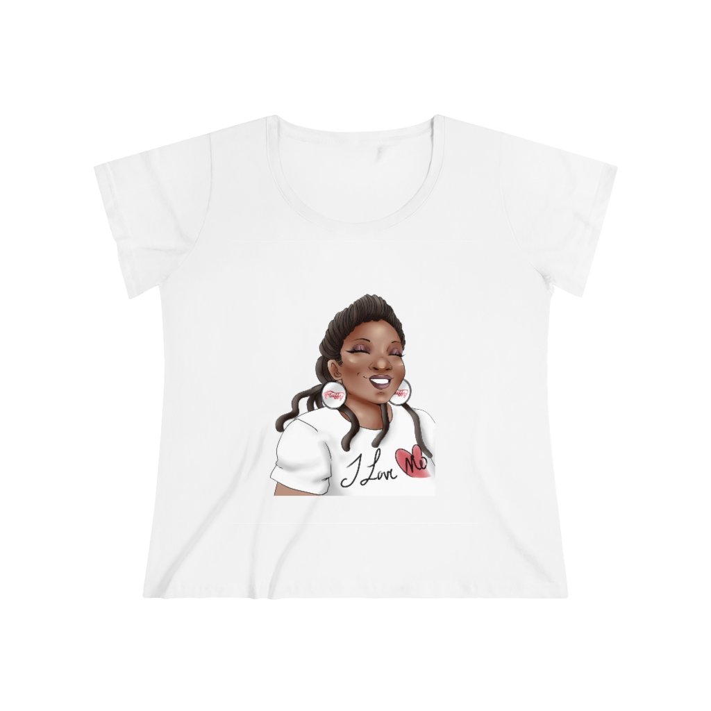 Shuquanta Women's Curvy Tee T-Shirt Printify 1 (14-16) White 