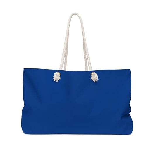 Winter Blue Fluffy Weekender Bag Bags Printify 
